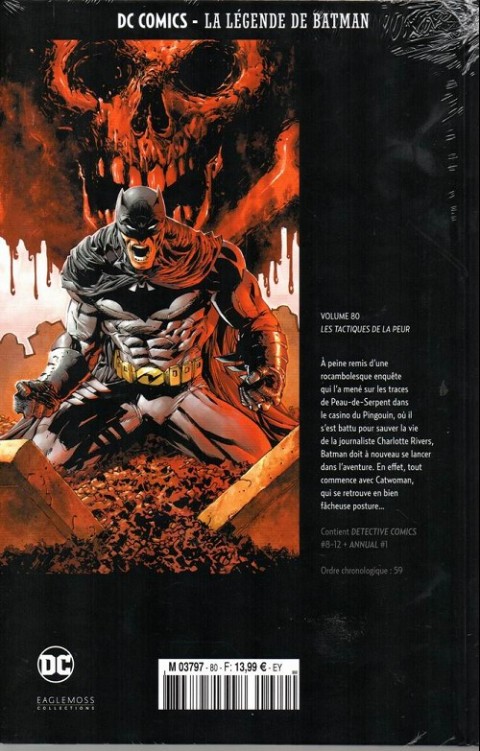 Verso de l'album DC Comics - La Légende de Batman Volume 80 Les tactiques de la peur