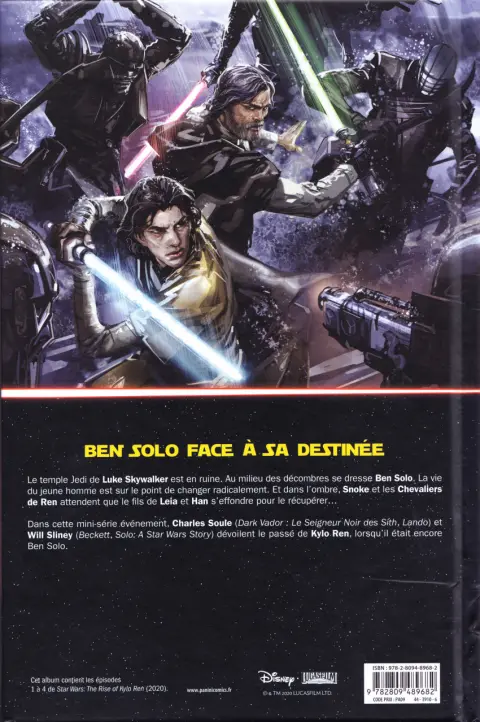 Verso de l'album Star Wars - L'Ascension de Kylo Ren