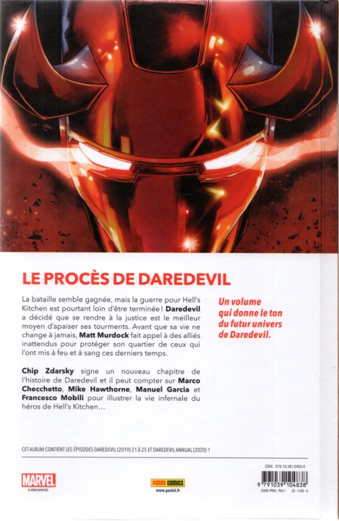 Verso de l'album Daredevil 5 Action ou vérité