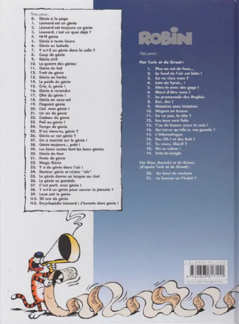 Verso de l'album Léonard Tome 13 Génie en herbe