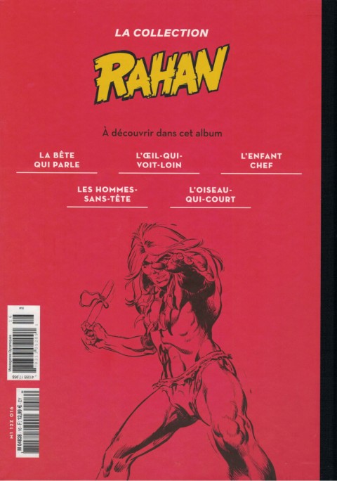 Verso de l'album Rahan (La Collection - Hachette) Tome 16