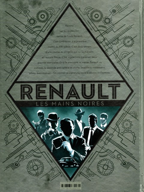 Verso de l'album Renault Les mains noires