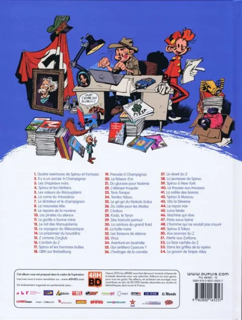 Verso de l'album Spirou et Fantasio Tome 51 Alerte aux Zorkons