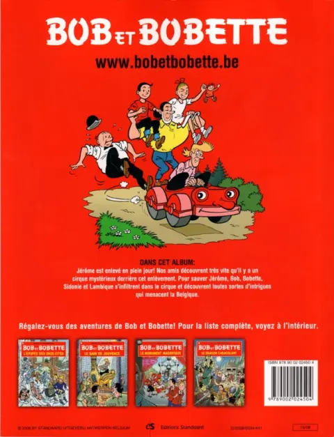 Verso de l'album Bob et Bobette Tome 81 Le roi du cirque