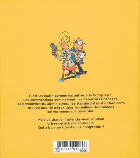 Verso de l'album Meurtre à la compta
