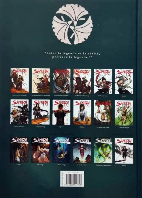 Verso de l'album Samurai Légendes Tome 3 L'aube Rouge