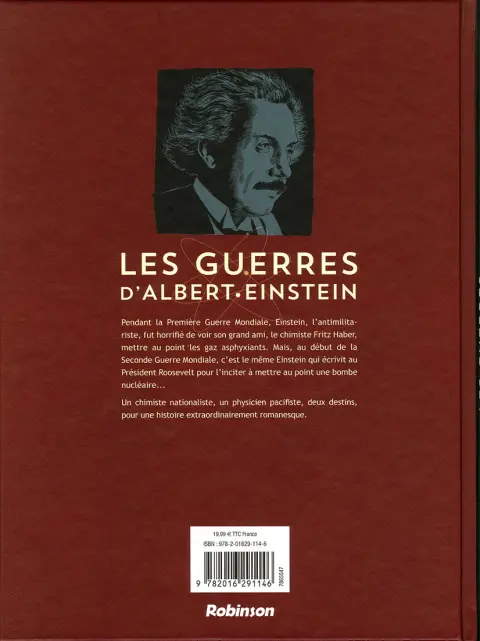 Verso de l'album Les guerres d'Albert Einstein Récit complet