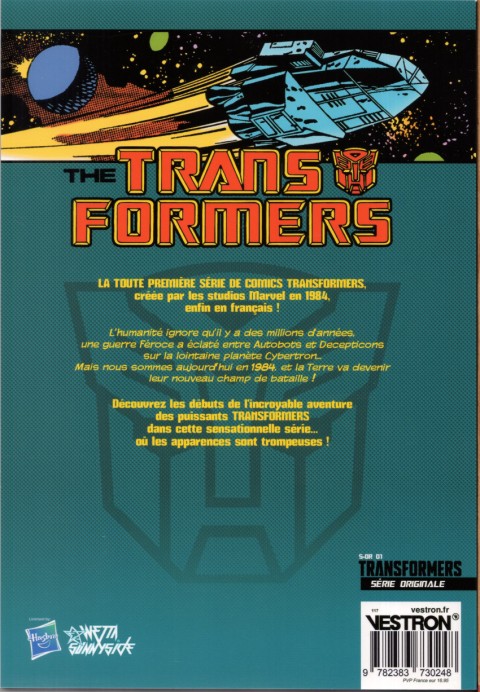 Verso de l'album The Transformers - Série originale Tome #1