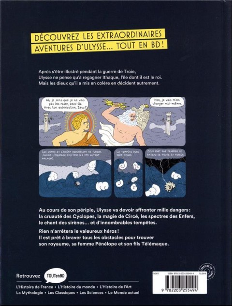 Verso de l'album La Mythologie en BD L'Odyssée