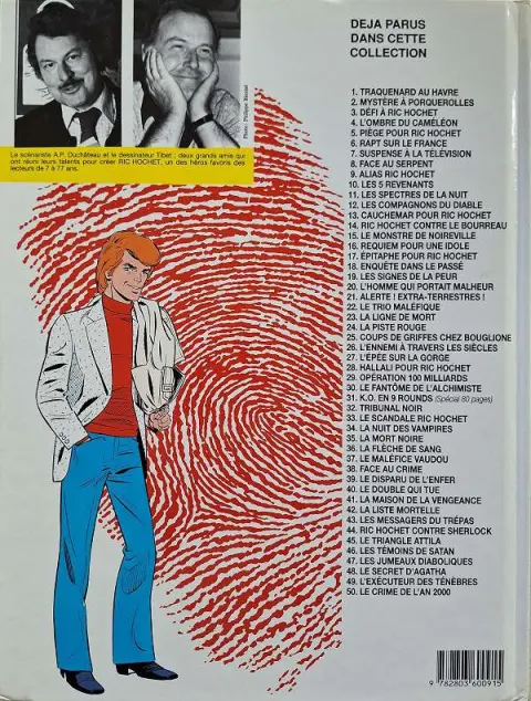 Verso de l'album Ric Hochet Tome 21 Le trio maléfique