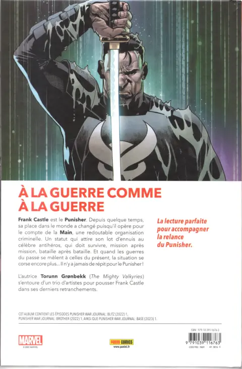 Verso de l'album Punisher - Journal de guerre