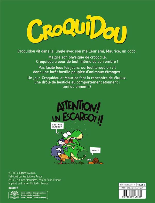 Verso de l'album Croquidou 1 Croco mais pas trop !