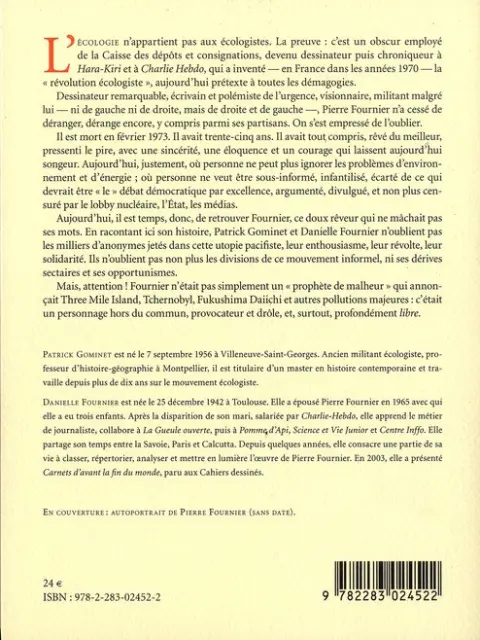 Verso de l'album Fournier Précurseur de l'écologie