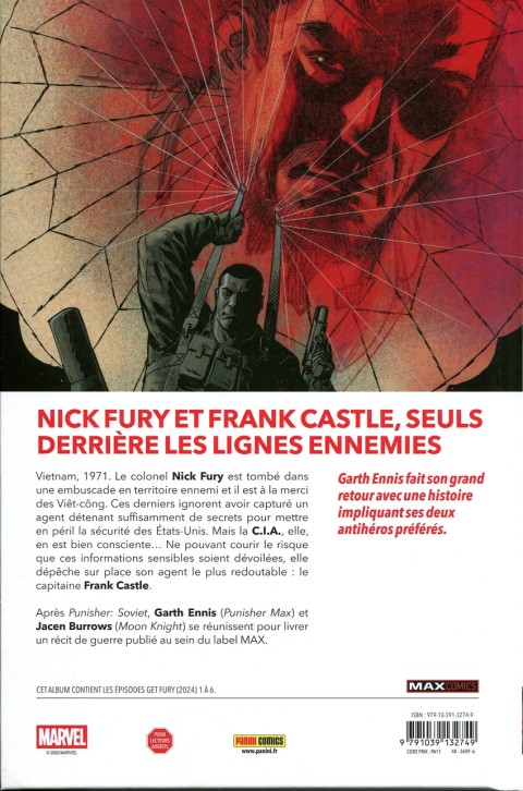 Verso de l'album Punisher : Get Fury