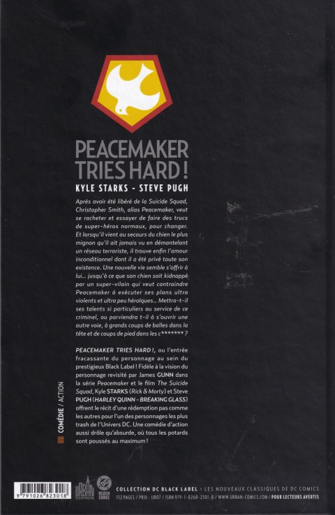 Verso de l'album Peacemaker Tries hard !