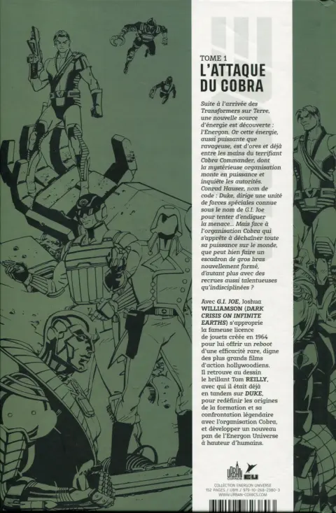 Verso de l'album G.I. Joe Tome 1 L'attaque du Cobra