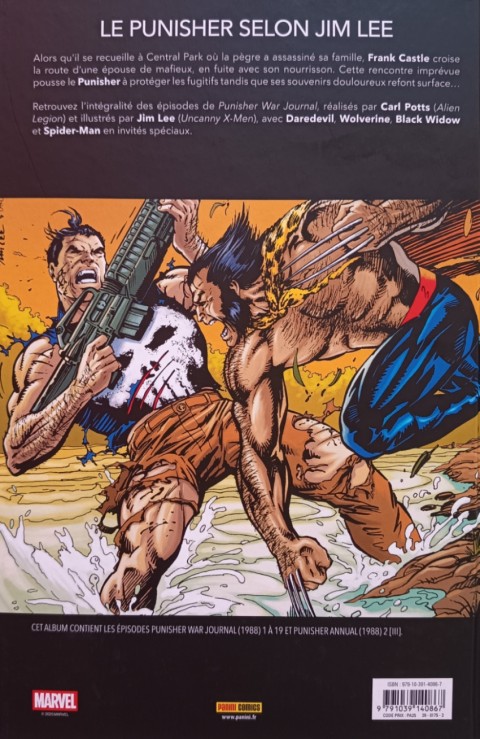 Verso de l'album Punisher - Journal de guerre