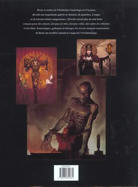 Verso de l'album Art Fantastique de Brom Offrandes