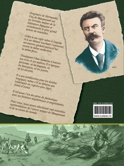 Verso de l'album Guy de Maupassant Tome 1 Sept récits