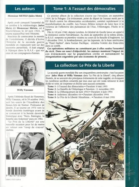 Verso de l'album À l'assaut des démocraties Le prix de la liberté