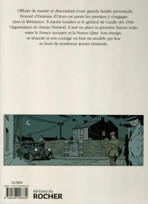 Verso de l'album Honoré d'Estienne d'Orves Pionnier de la résistance