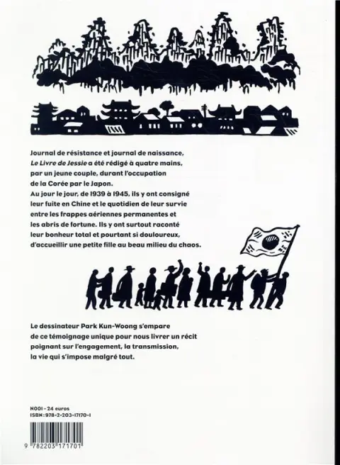 Verso de l'album Le Livre de Jessie Le livre de Jessie - Journal de guerre d'une famille coréenne