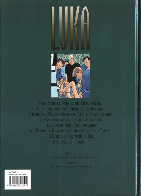 Verso de l'album Luka Tome 1 C'est toujours une histoire de femme