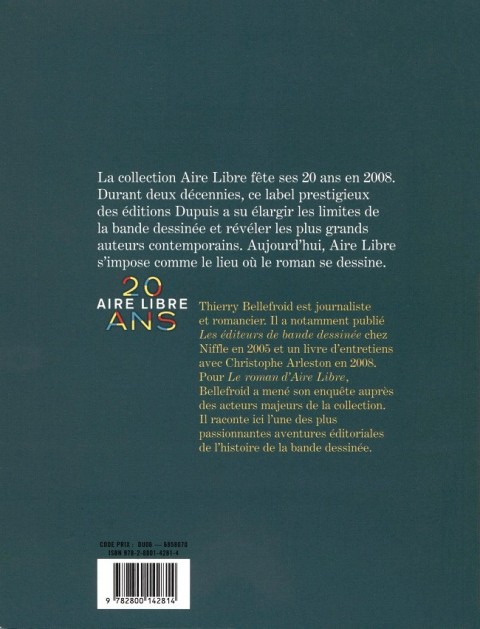 Verso de l'album Aire Libre Le roman d'Aire Libre