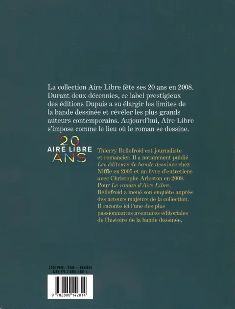 Verso de l'album Aire Libre Le roman d'Aire Libre