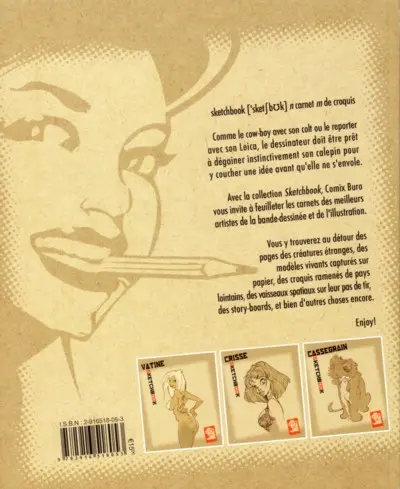 Verso de l'album Sketchbook - Comix Buro Sketchbook Crisse