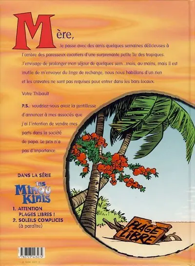 Verso de l'album Les Minou Kinis Tome 1 Attention, plages libres !