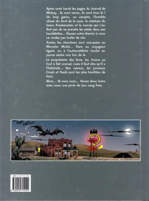Verso de l'album Monster motel