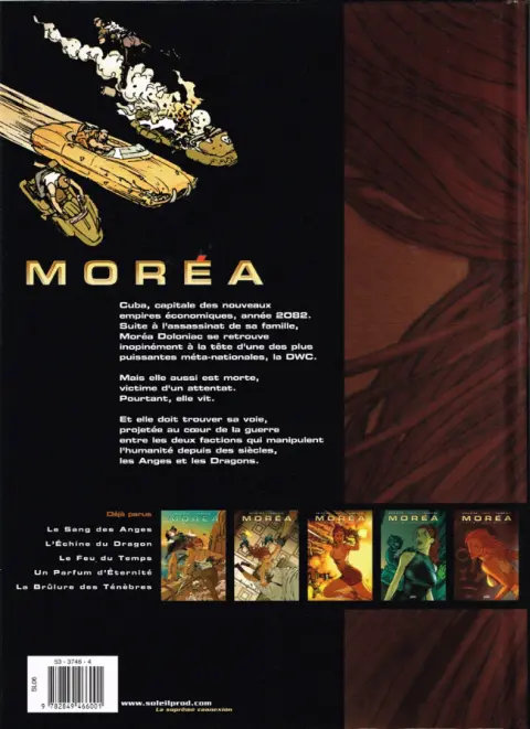 Verso de l'album Moréa Tome 5 La brûlure des ténèbres