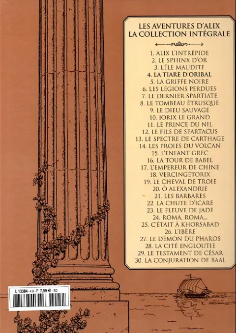 Verso de l'album Alix La collection Tome 4 La tiare d'Oribal