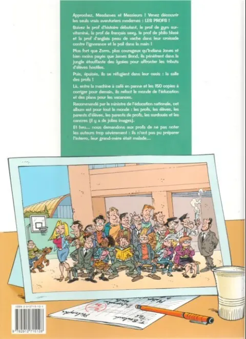 Verso de l'album Les Profs Tome 1 Interro surprise