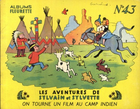Couverture de l'album Sylvain et Sylvette Tome 43 On tourne un film au camp indien