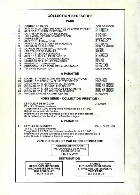 Verso de l'album Roderic Tome 2 Le vieux de la montagne