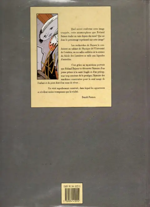Verso de l'album Le secret de Coimbra