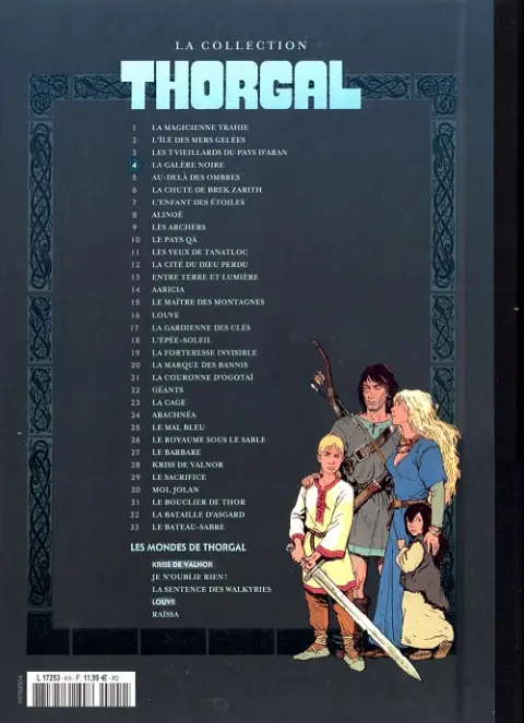 Verso de l'album Thorgal La collection Tome 4 La galère noire