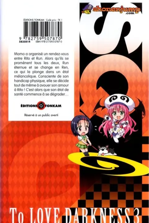 Verso de l'album To Love - Darkness 3