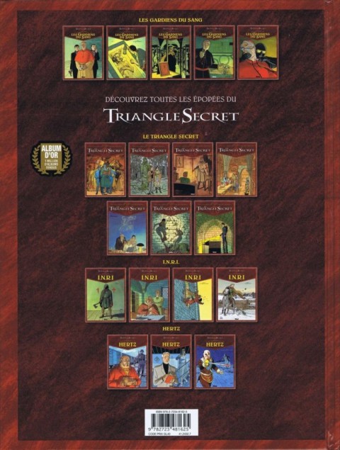 Verso de l'album Le Triangle secret - Les Gardiens du Sang Tome 5 Acta est fabula