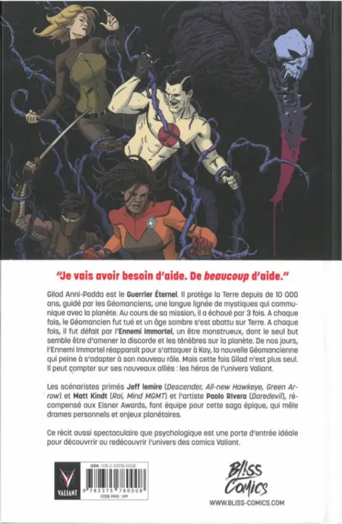 Verso de l'album The Valiant