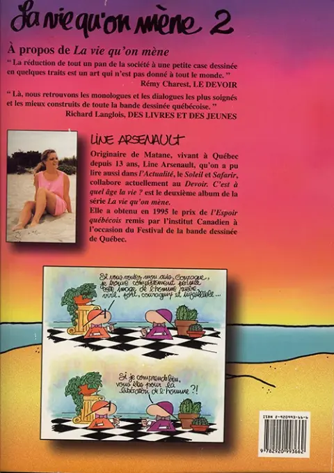 Verso de l'album La Vie qu'on mène 2 C'est à quel âge la vie ?