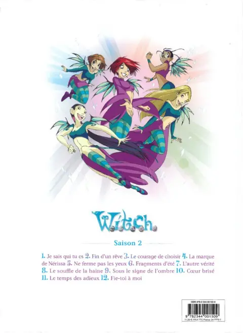 Verso de l'album W.I.T.C.H. Tome 6 Fragments d'été