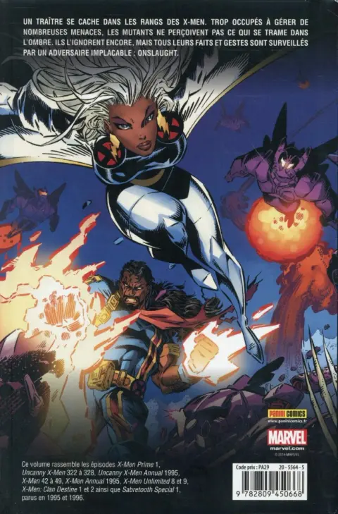 Verso de l'album X-Men - Prélude à Onslaught Tome 1