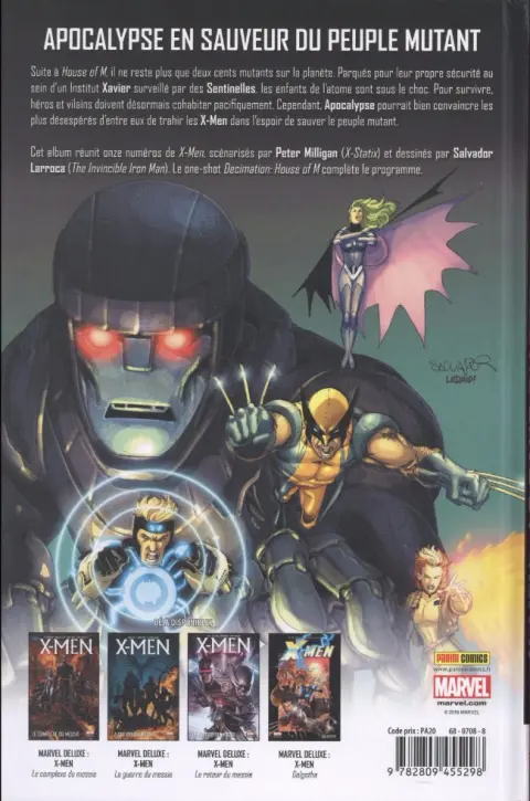 Verso de l'album X-Men Le Sang d'Apocalypse