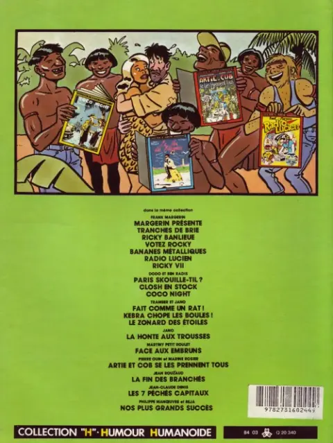Verso de l'album Les 7 Péchés capitaux