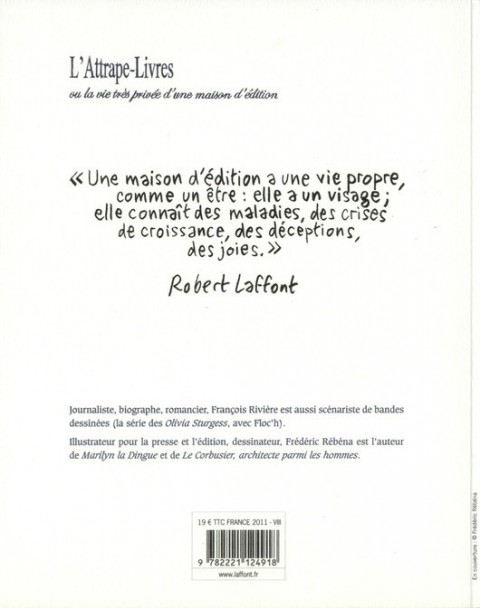 Verso de l'album L'Attrape-livres L'Attrape-livres : Ou la vie très privée d'une maison d'édition