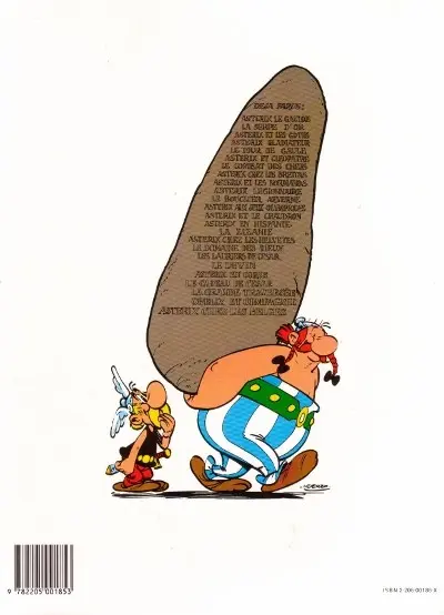 Verso de l'album Astérix Tome 8 Astérix chez les Bretons