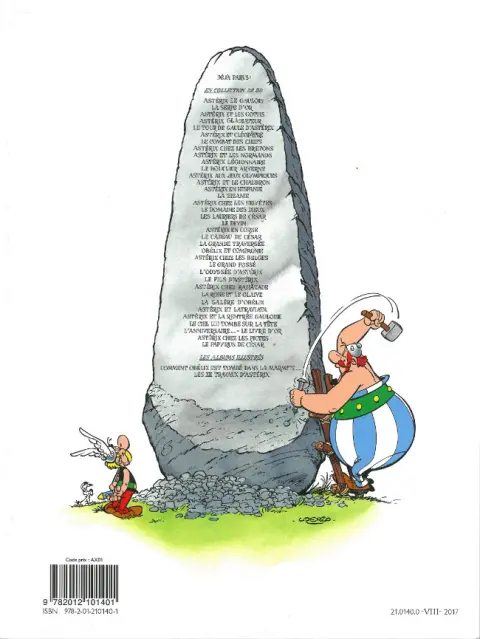Verso de l'album Astérix Tome 8 Astérix chez les bretons